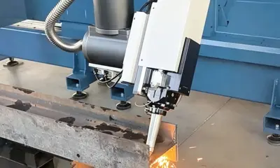 CNC steel plate cutting at Shuyue factory